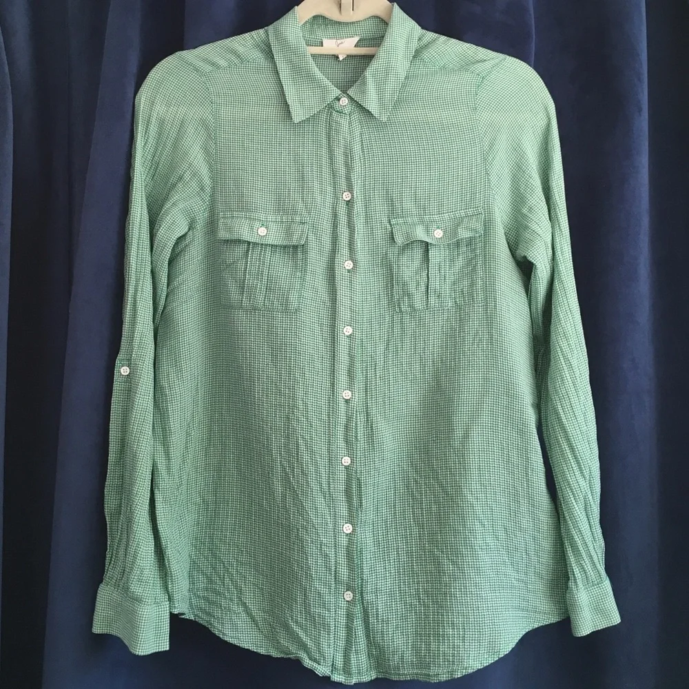 Joie | Mini Houndstooth Button-Down - Picture 3 of 8